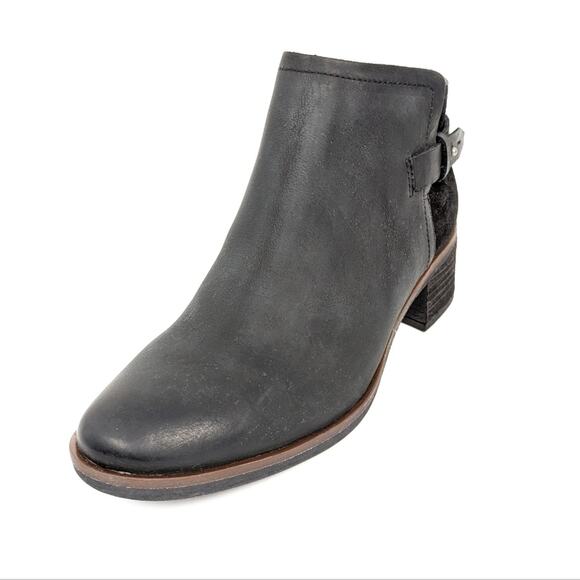 Kork-Ease Shoes - Kork Ease Sonya Booties 7.5 Black Leather Ankle Zip Comfort Casual Classic